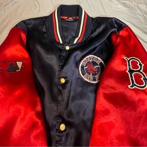 Boston Red Sox Satin Jacket - Red and Blue